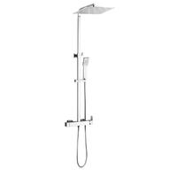 YS34185 Čtvercový sprchový sloup, dešťový sprchový sloup se sprchovou baterií, výškově nastavitelný;