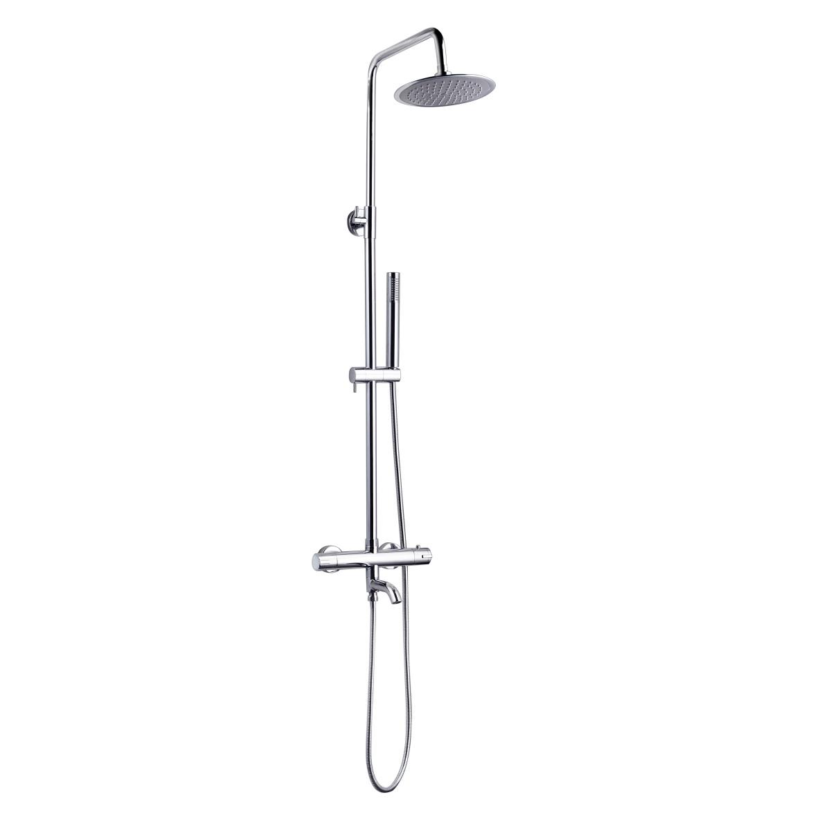 YS34222 Sprchový sloup s výtokem, termostatický dešťový sprchový sloup, výškově nastavitelný;