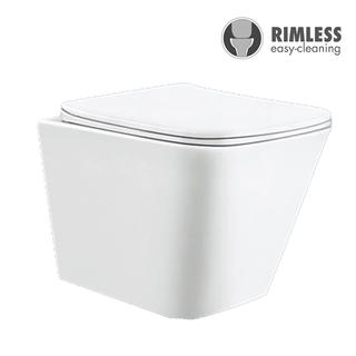 YS22217H Závěsné keramické WC, Rimless Závěsné WC, splachovací;