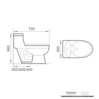 YS24206 Jednodílná keramická toaleta, sifonová;