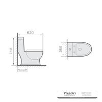YS24243 Jednodílná keramická toaleta, sifonová;