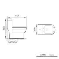 YS24248 Jednodílná keramická toaleta, sifonová;