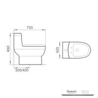 YS24252 Jednodílná keramická toaleta, sifonová;
