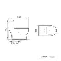 YS24256 Jednodílná keramická toaleta, sifonová;