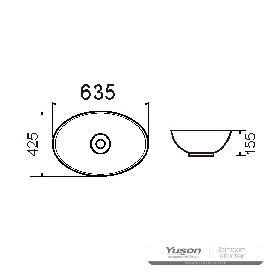 YS28416 Keramické umyvadlo nad pultem, umělecké umyvadlo, keramický dřez;