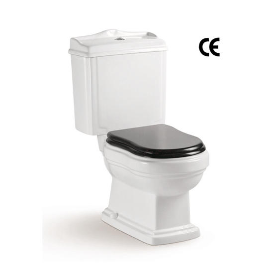 YS22209S Retro design 2dílná keramická toaleta, splachovací toaleta s P-trap;