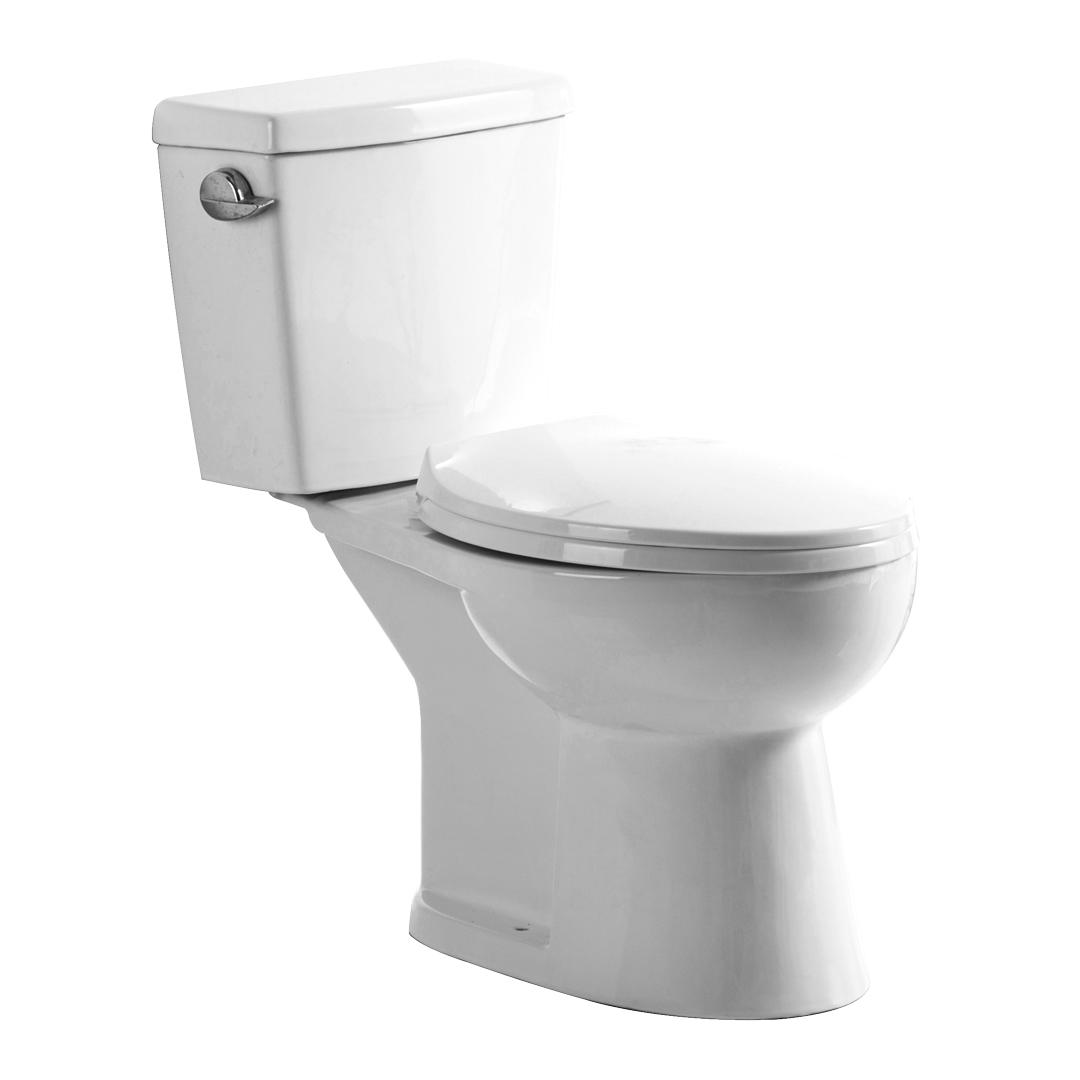 YS22238 2dílná keramická toaleta, prodloužená toaleta S-trap, certifikovaná toaleta TISI/SNI;