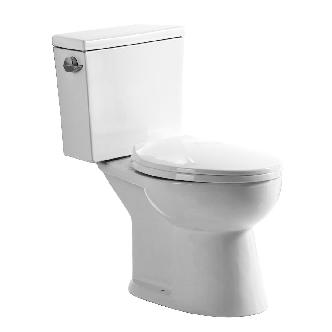 YS22241 2dílná keramická toaleta, prodloužená toaleta S-trap, certifikovaná toaleta TISI/SNI;