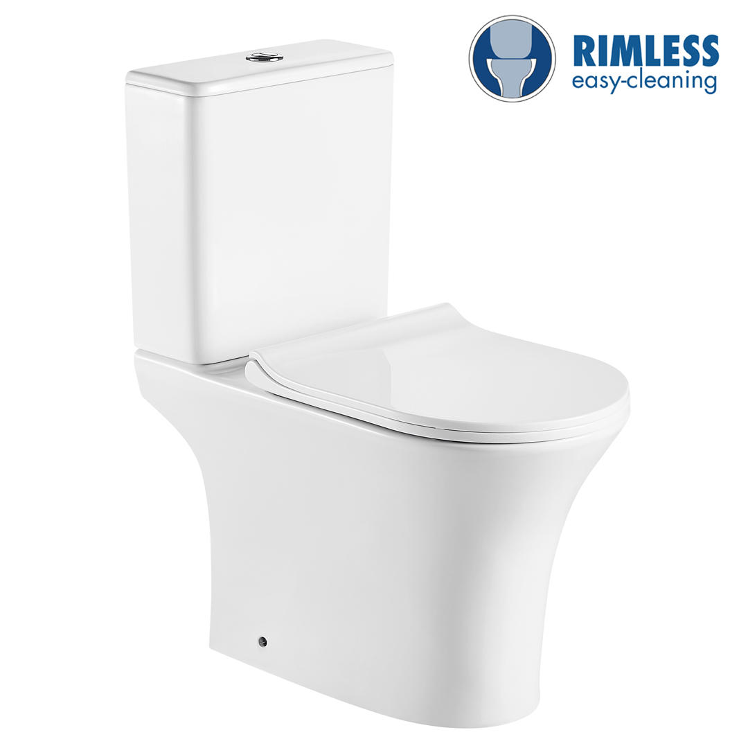 YS22294P 2dílné keramické WC Rimless, splachovací záchod P-trap;
