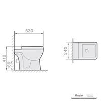 YS22212F Samostatně stojící keramická toaleta, splachovací toaleta P-trap;